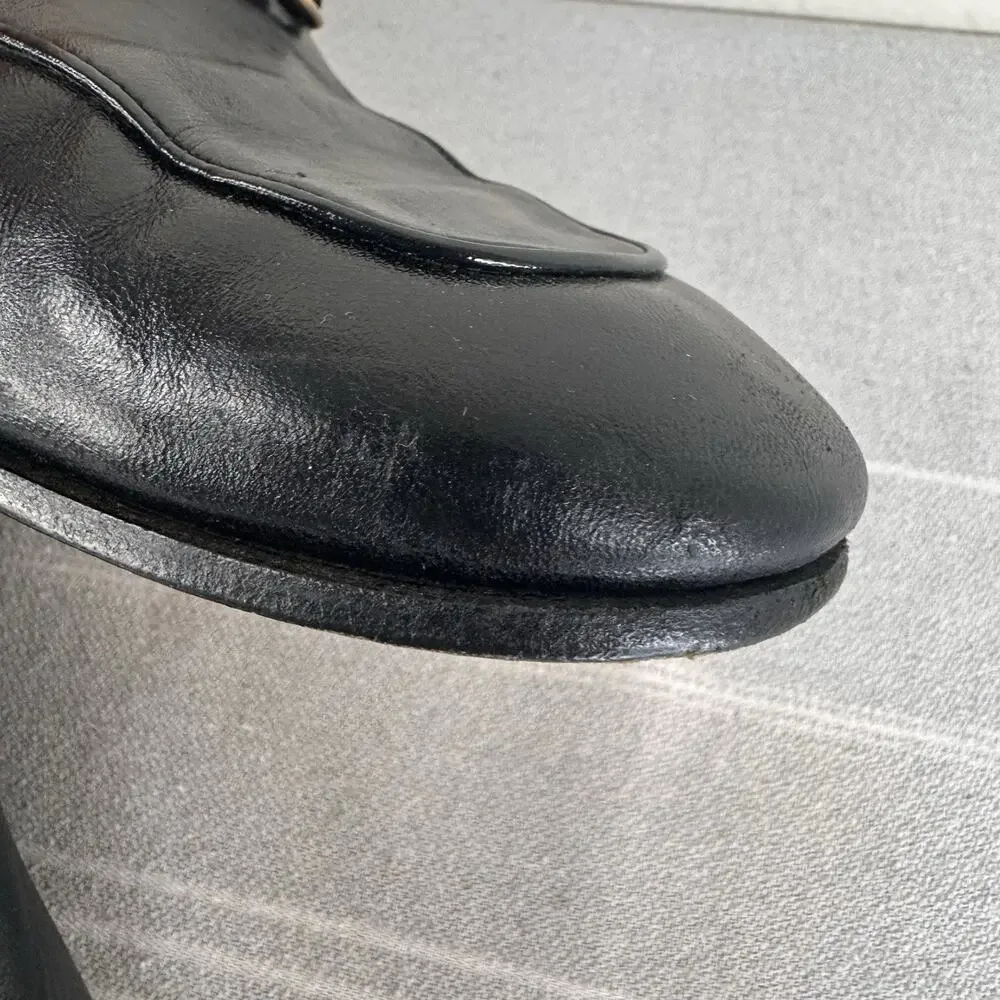 Gucci Brixton Horsebit Leather Loafers Slip On Slipper Preppy Luxury Black 8/8.5